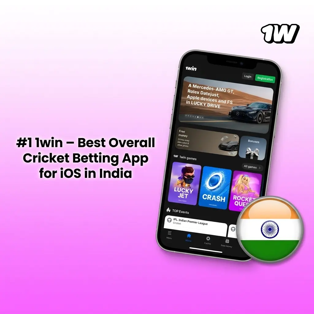 1win cricket betting iOS app India offering 500% bonus up to 180,000 INR with UPI and PhonePe support