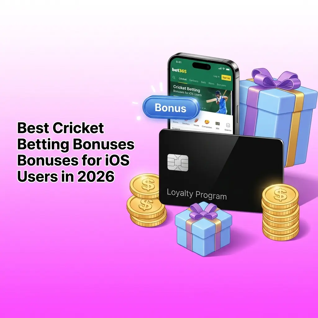 Cricket betting bonuses for iOS users in 2026 showing welcome offers, deposit bonuses, and free bets on iPhone apps