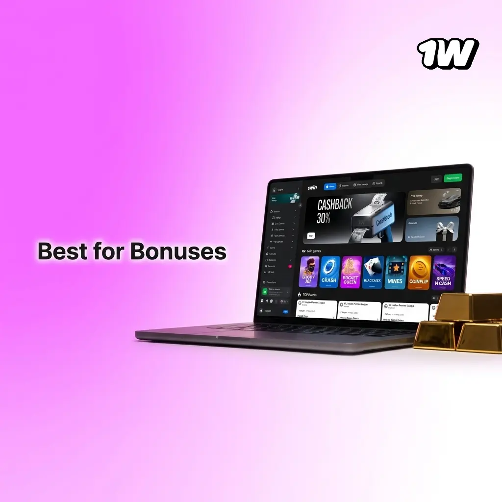 1win best bonus offer for India bettors with 500% welcome bonus up to 180000 INR and crypto rewards