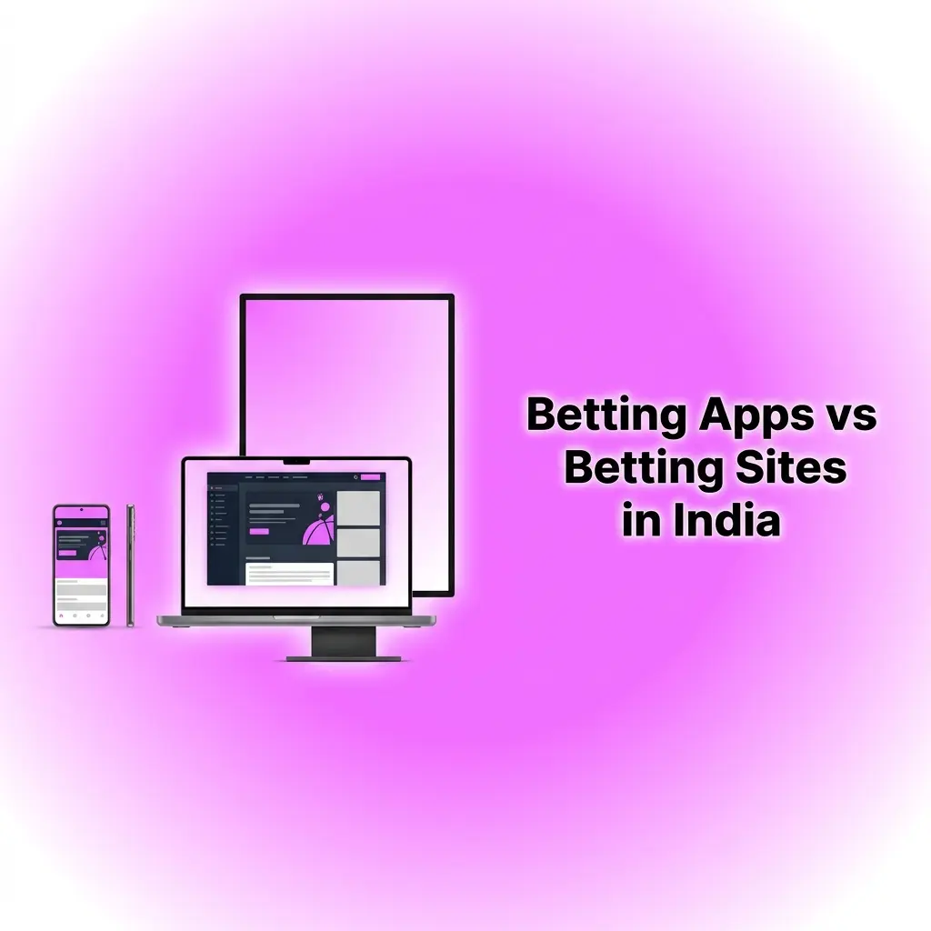 Betting apps vs mobile sites in India comparison showing app and browser options for cricket and IPL betting