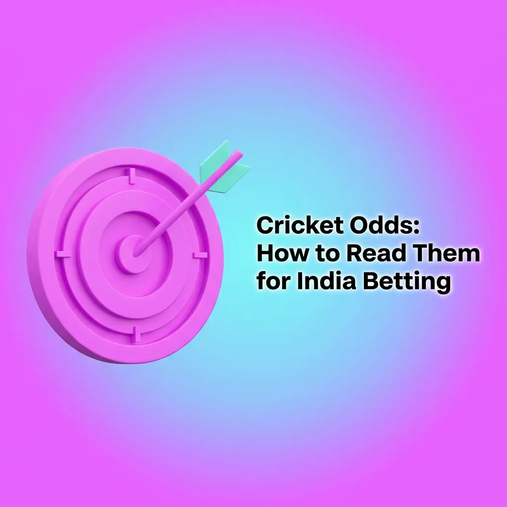 Cricket odds guide for India betting showing decimal format with IPL match example and INR stake calculations