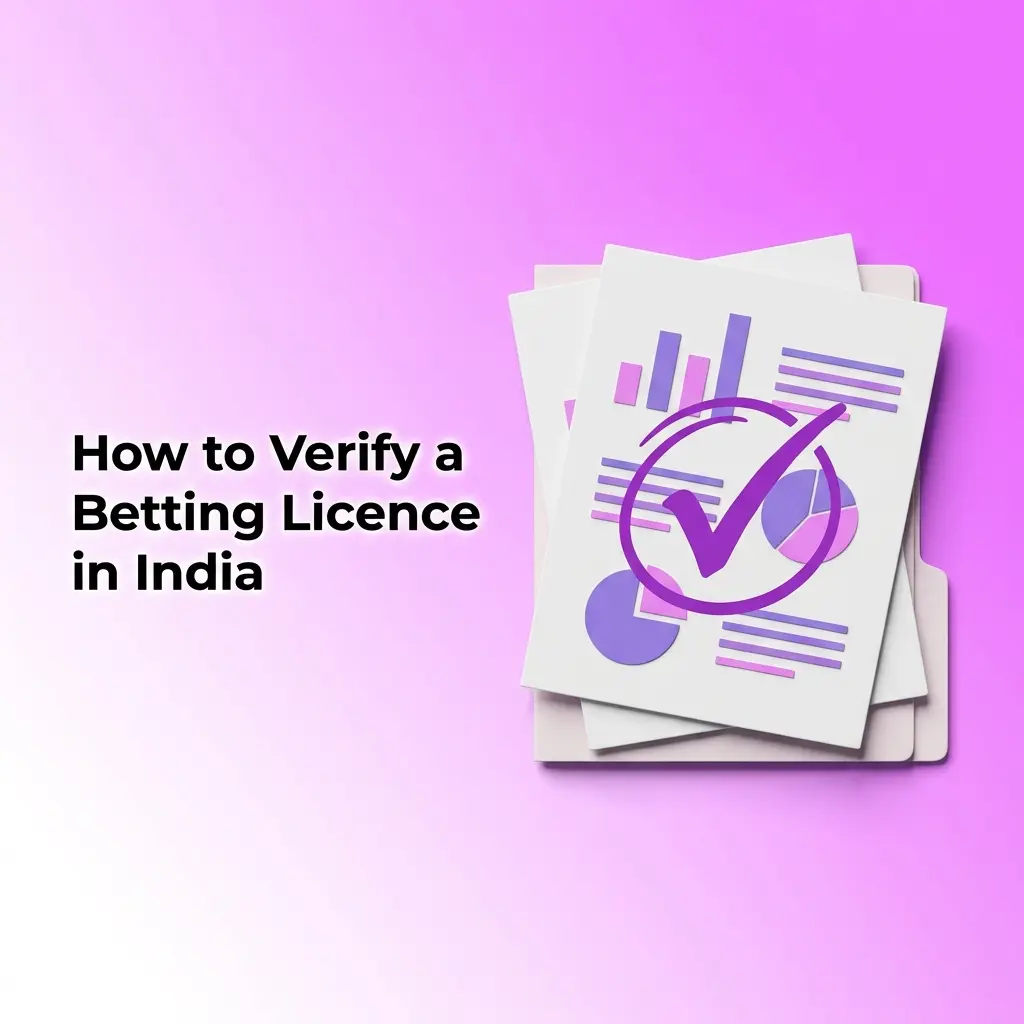 Person verifying a betting licence online in India using a regulator's public database search tool