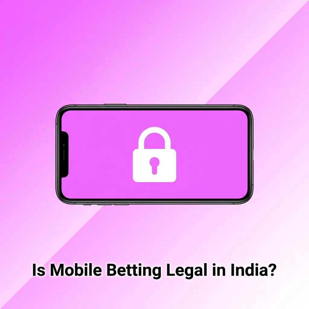 Smartphone displaying a sports betting app in India with legal grey zone status under the 1867 Gambling Act