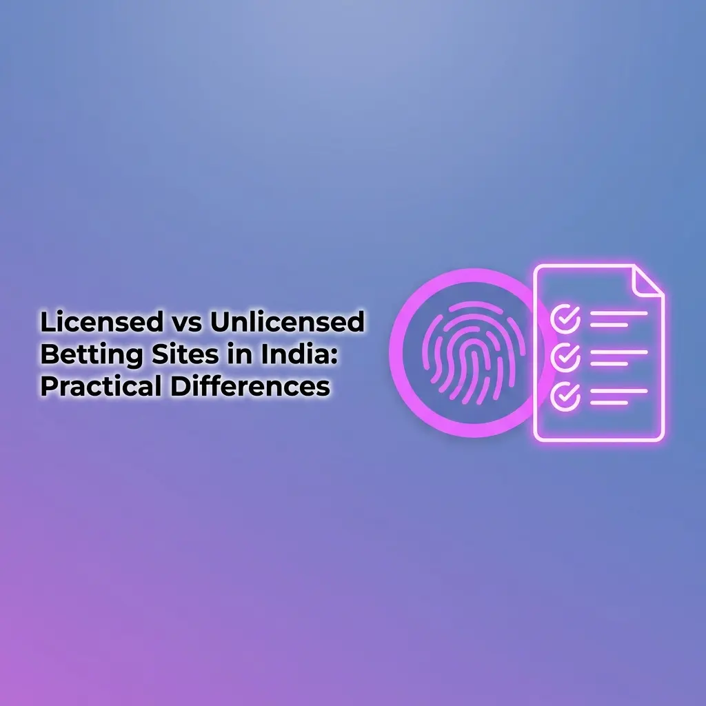 Licensed vs unlicensed betting sites in India showing key differences in payouts, dispute resolution, and player fund protection