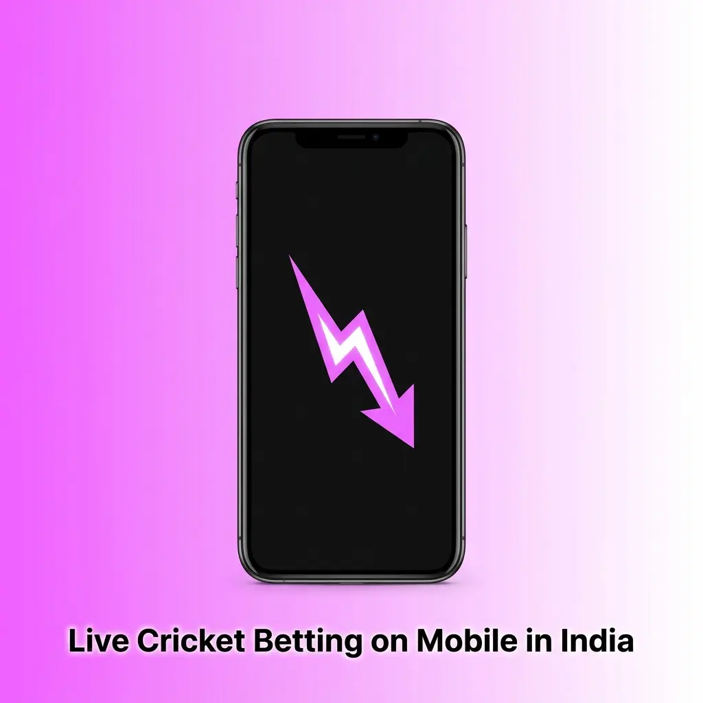 Mobile cricket betting app showing live in-play odds updates during an IPL match in India