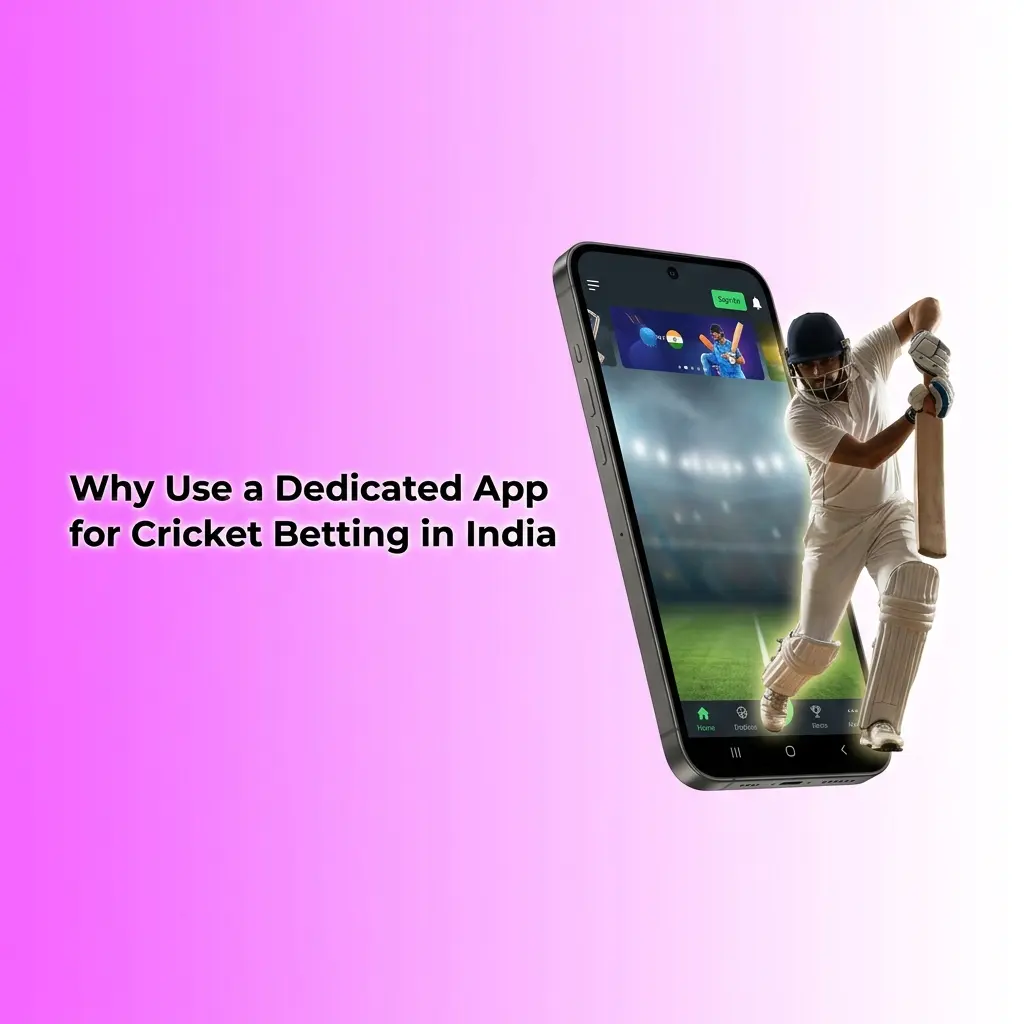 Dedicated cricket betting app on Android showing live IPL ball-by-ball odds with push notifications in India