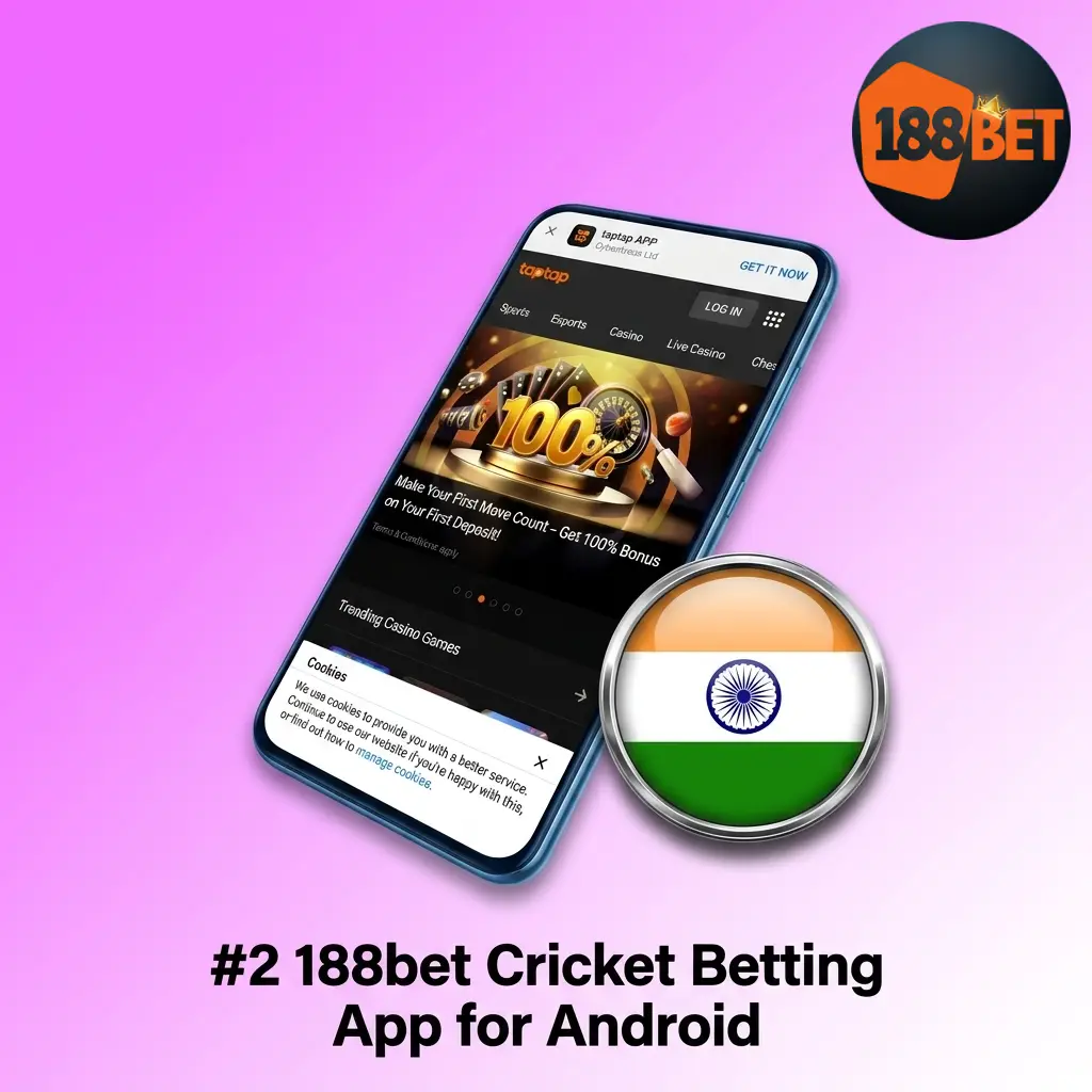 188bet cricket betting Android app with micro-Bitcoin bonus, live Test match odds, and Ranji Trophy coverage