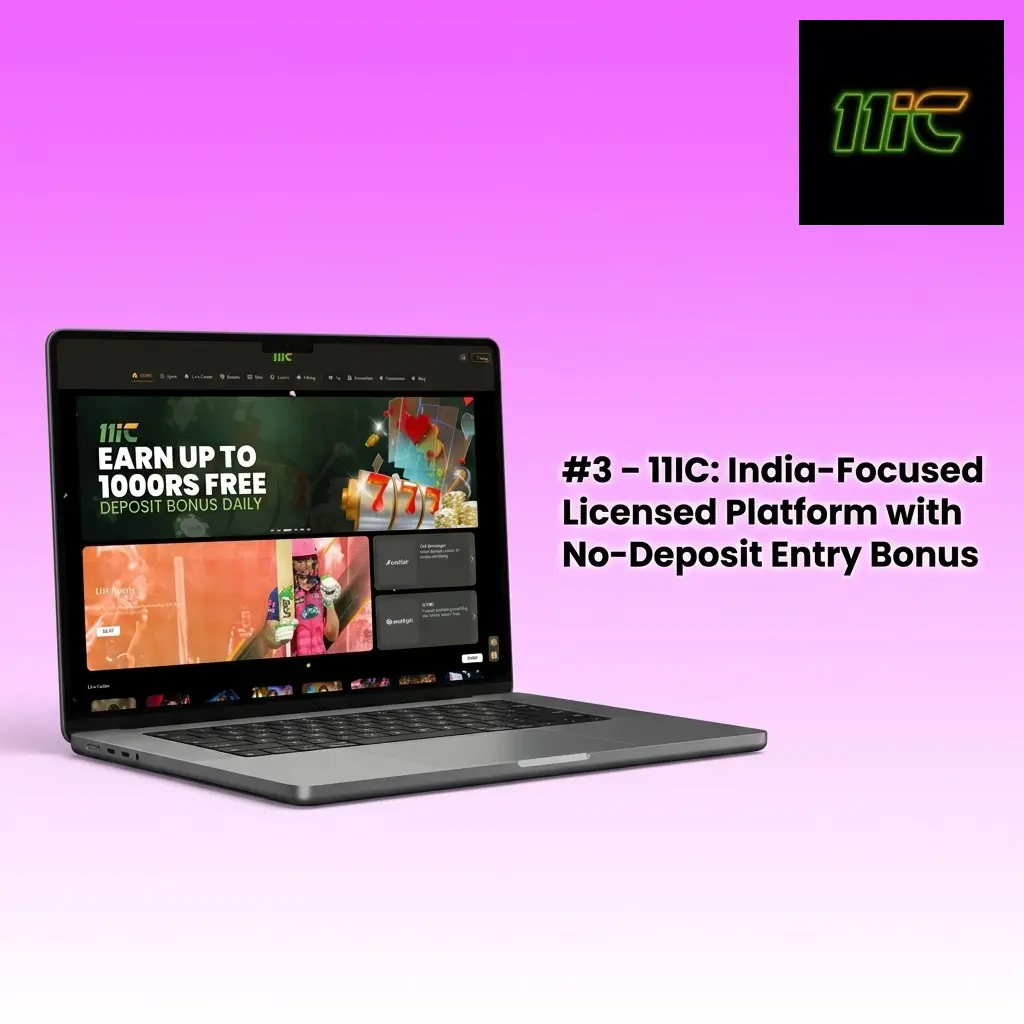 11IC India-focused casino platform with Curacao licence, 200 INR no-deposit bonus, supporting PhonePe, PayTM, BHIM payments