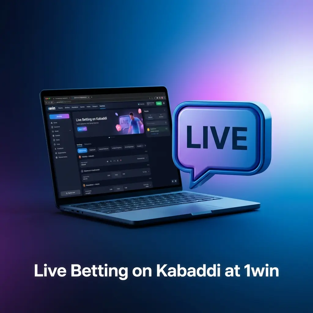 1win live betting interface showing in-play Kabaddi match odds and markets updating in real time