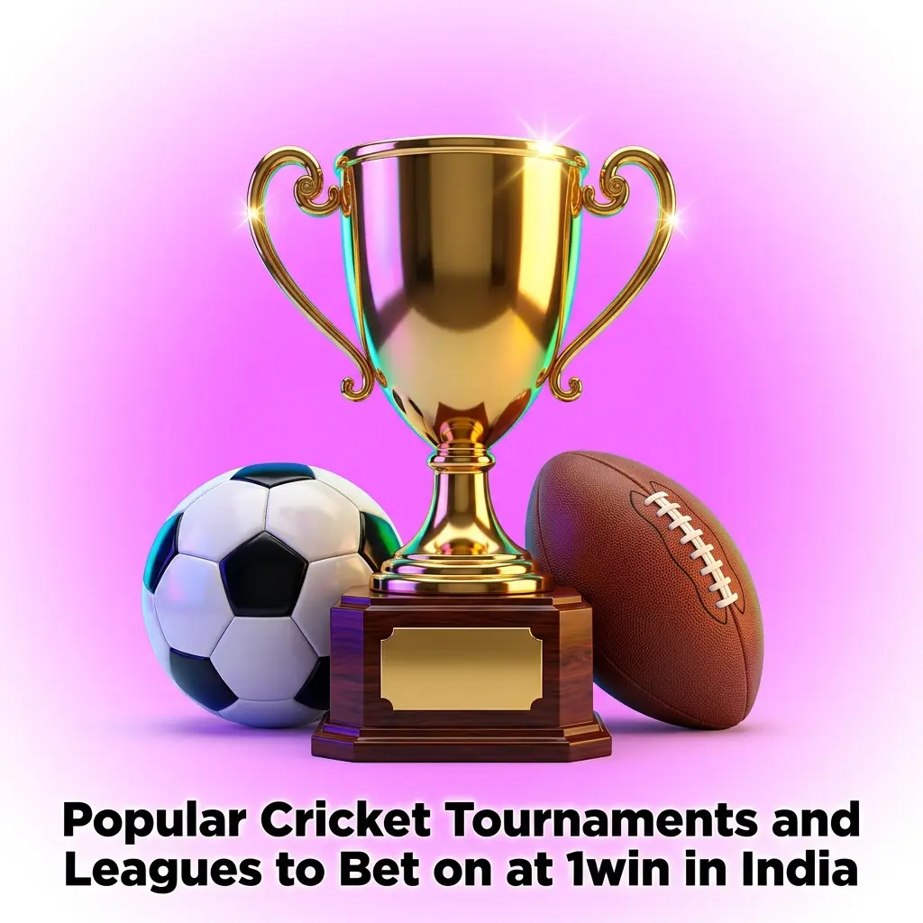 Cricket tournaments and leagues to bet on at 1win India including IPL, ICC events, Asia Cup, and domestic competitions
