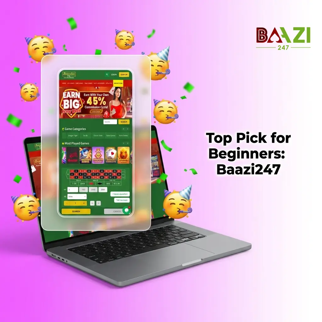 Baazi247 beginner-friendly betting platform for Indian users with UPI payments, Aadhaar KYC, and 1000 INR free bet