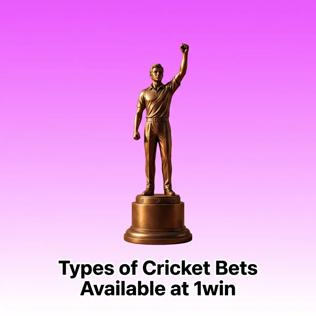 1win cricket betting markets including match winner, totals, handicap, top batsman, and live in-play options