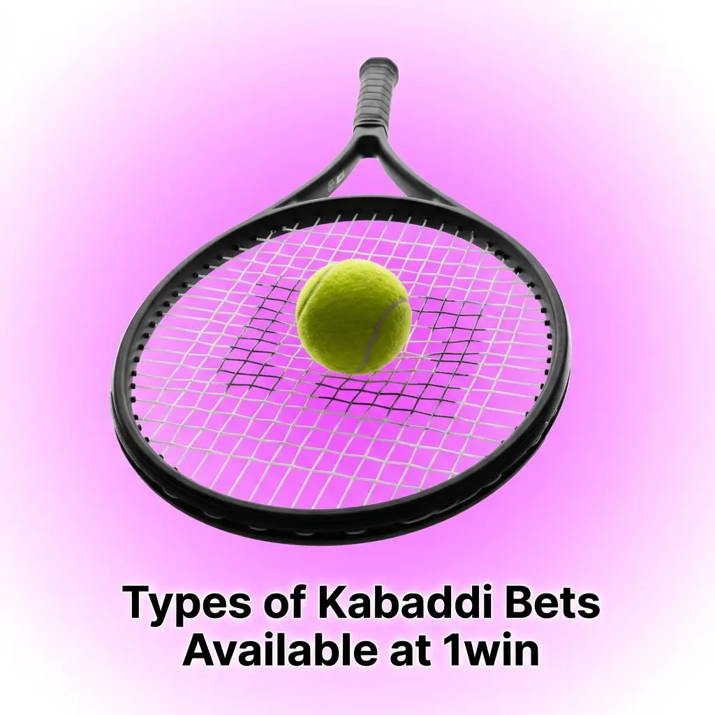 1win Kabaddi bet types including match winner, handicap, totals, accumulators, and live in-play markets