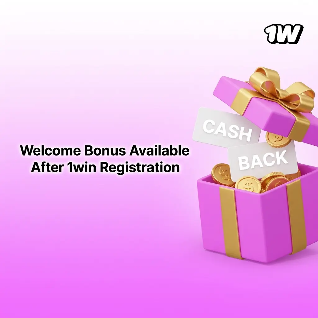 1win welcome bonus after registration showing 500% up to 180000 INR across 4 deposits with 500 free spins for India players